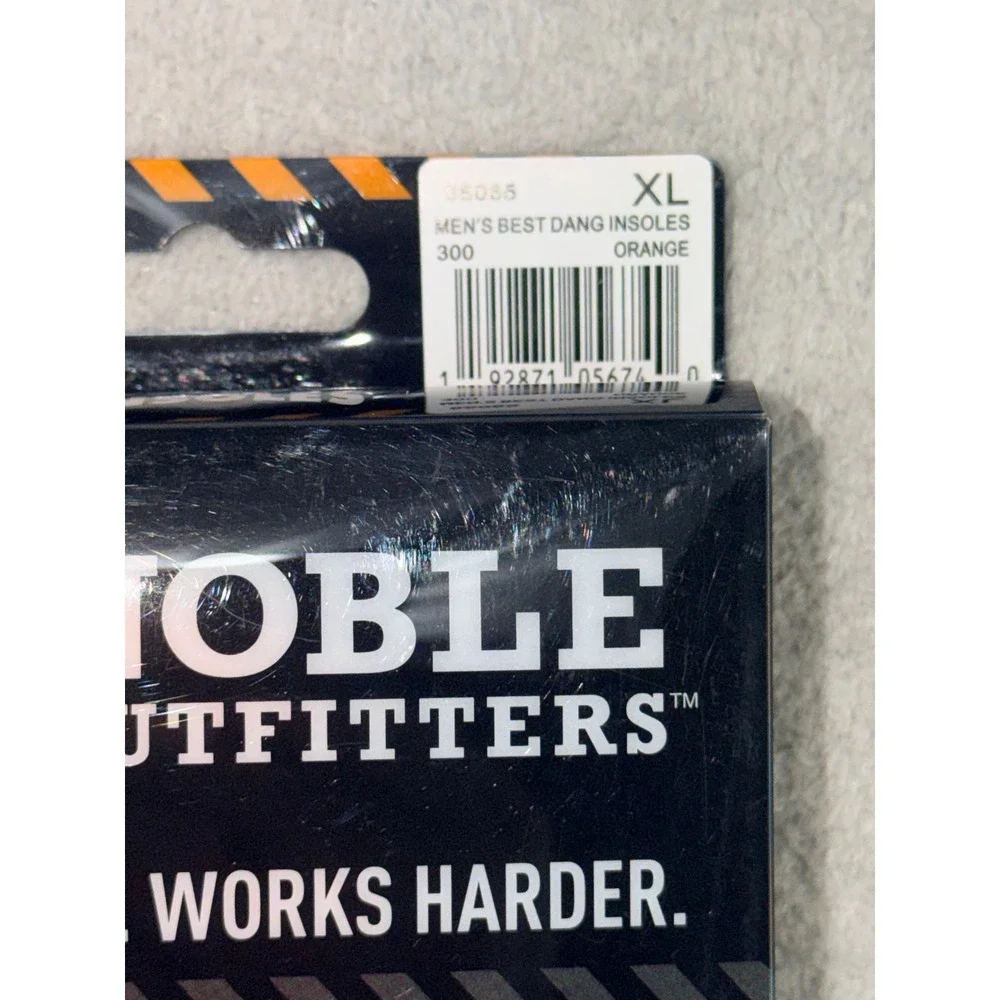 Noble Outfitters Best Dang‎ Insoles Gel Orange Mens XLarge 12-13 65065 NEW